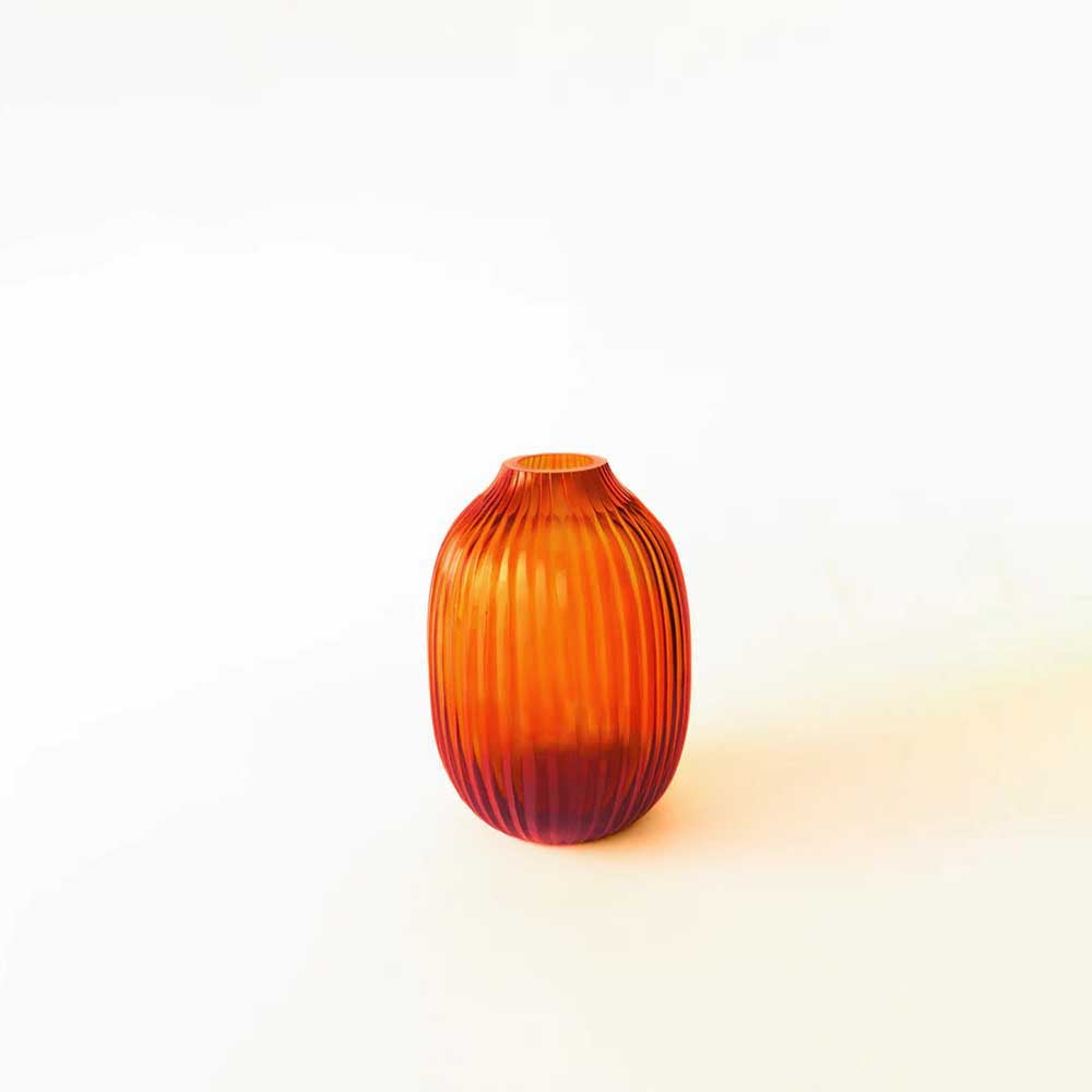 BRIAN TUNKS: Cut Glass Vase Pod | Blood Orange