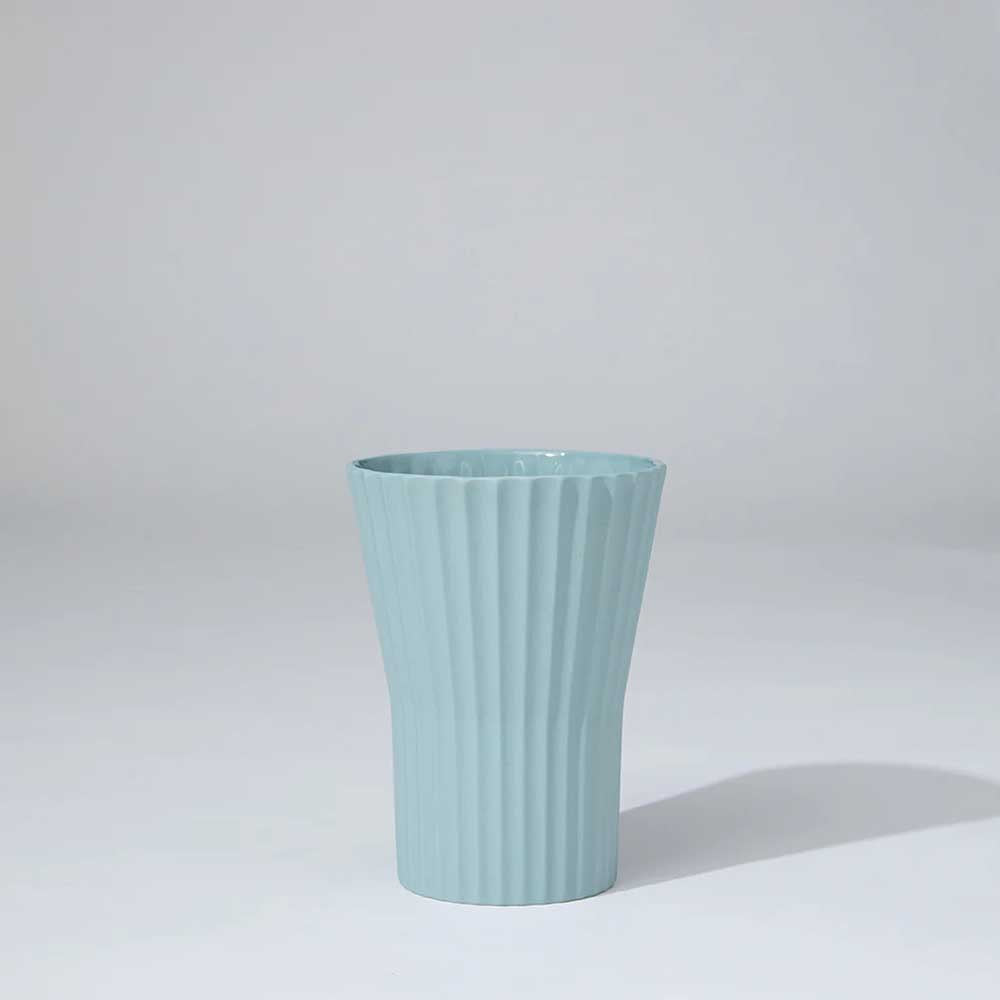 MARMOSET FOUND: Anthea Ripple Vase Light Blue (L)