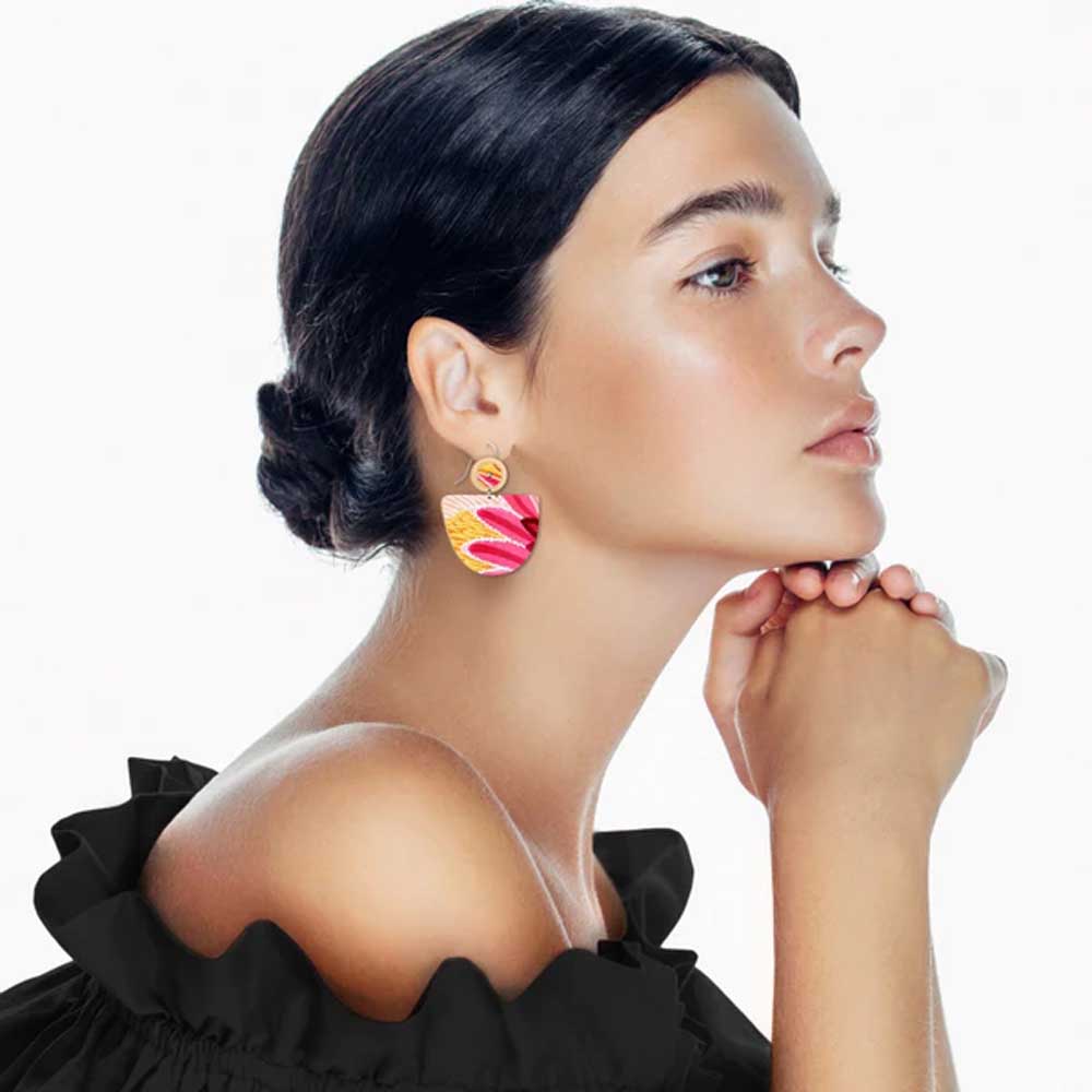 MOE MOE DESIGN: Kirsten Katz Flora | Organic Bell Circles Drop Earrings