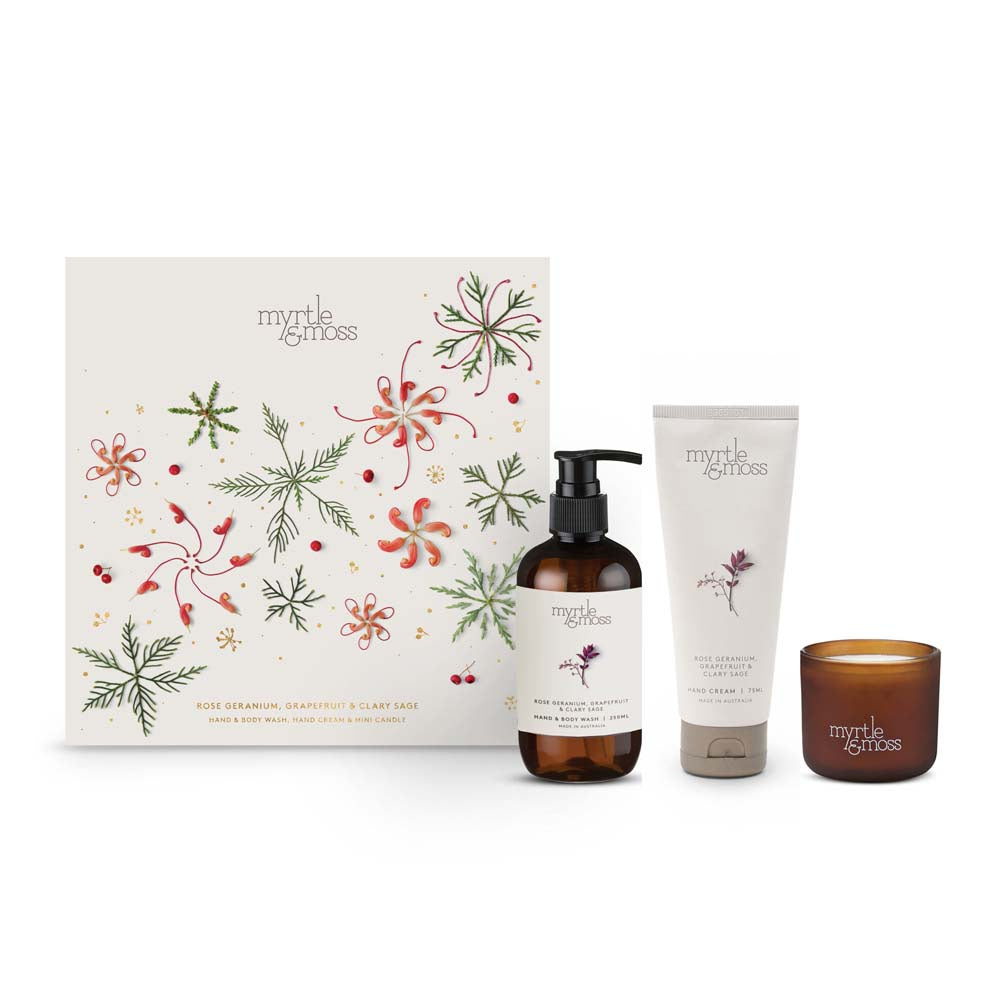 MYRTLE & MOSS: Christmas Trio | Rose Geranium