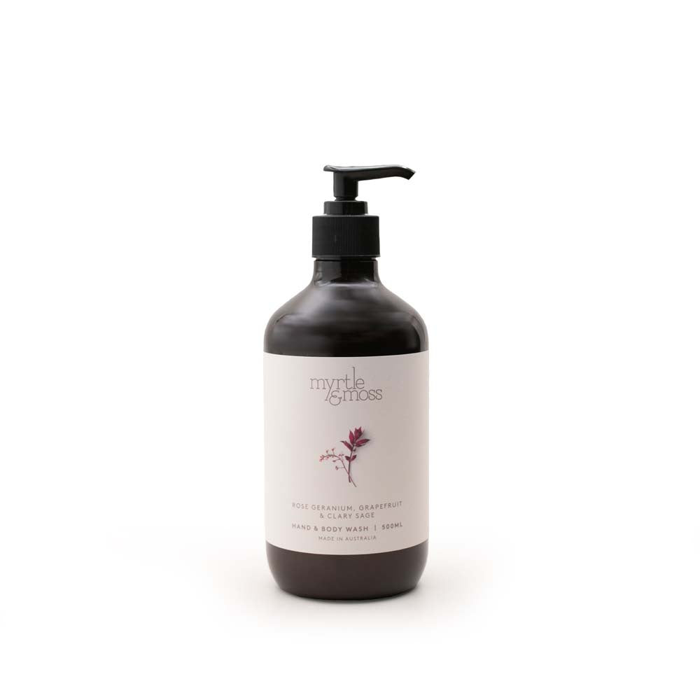 MYRTLE & MOSS: Hand & Body Wash | Rose Geranium