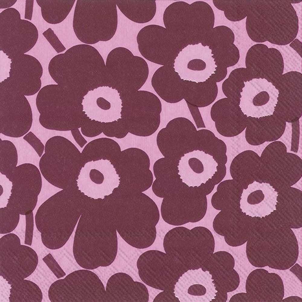 MARIMEKKO: Napkins | Mini Unikko Pink