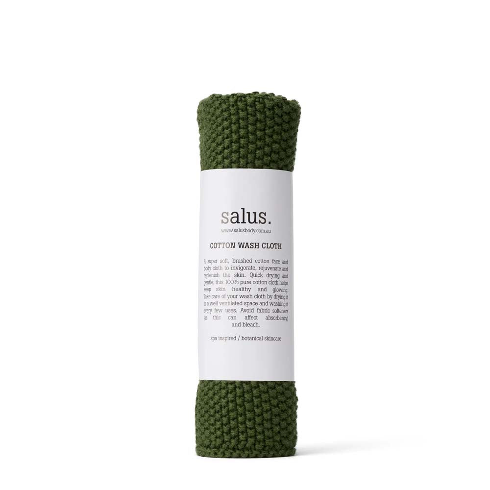 SALUS: Cotton Wash Cloth | Green