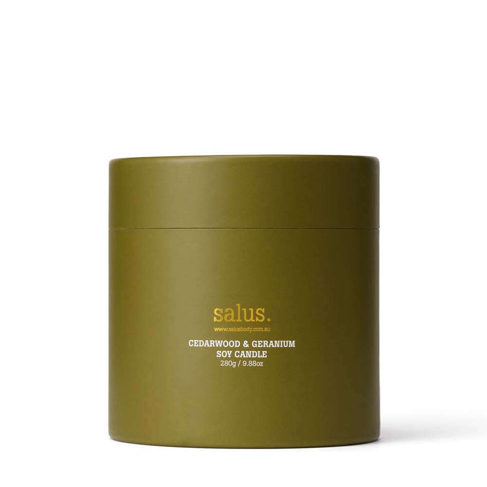 SALUS: Soy Candle | Cedarwood & Geranium 280g
