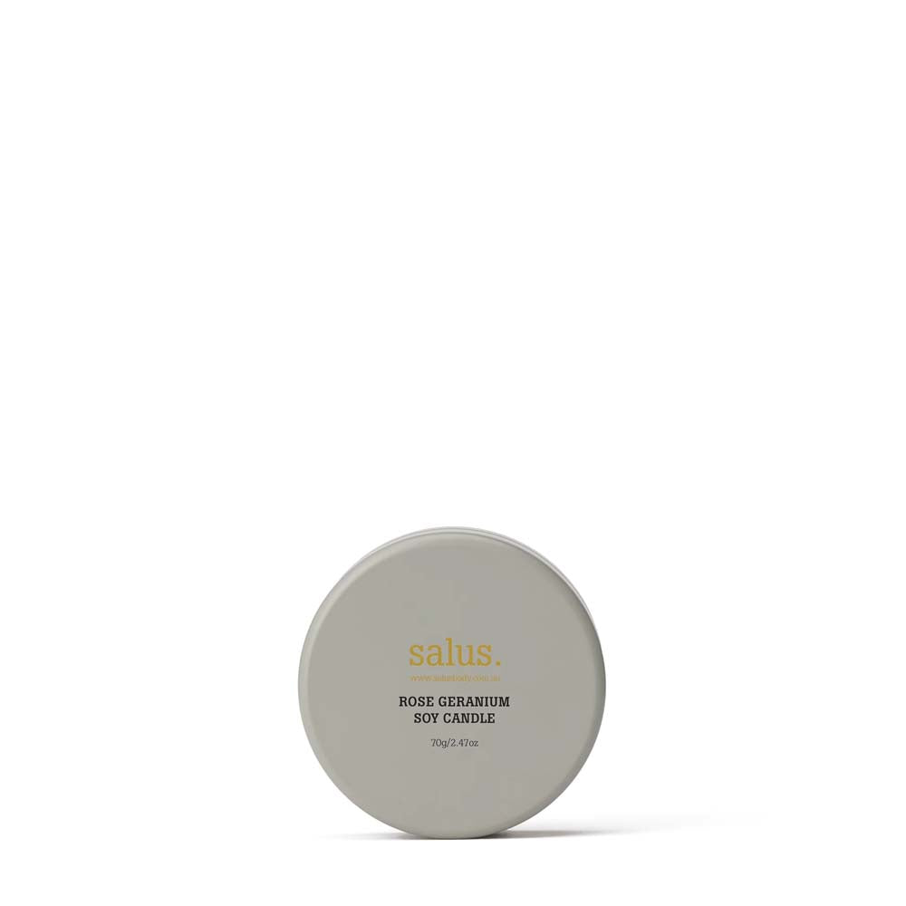 SALUS: Soy Candle Travel | Rose Geranium 70g