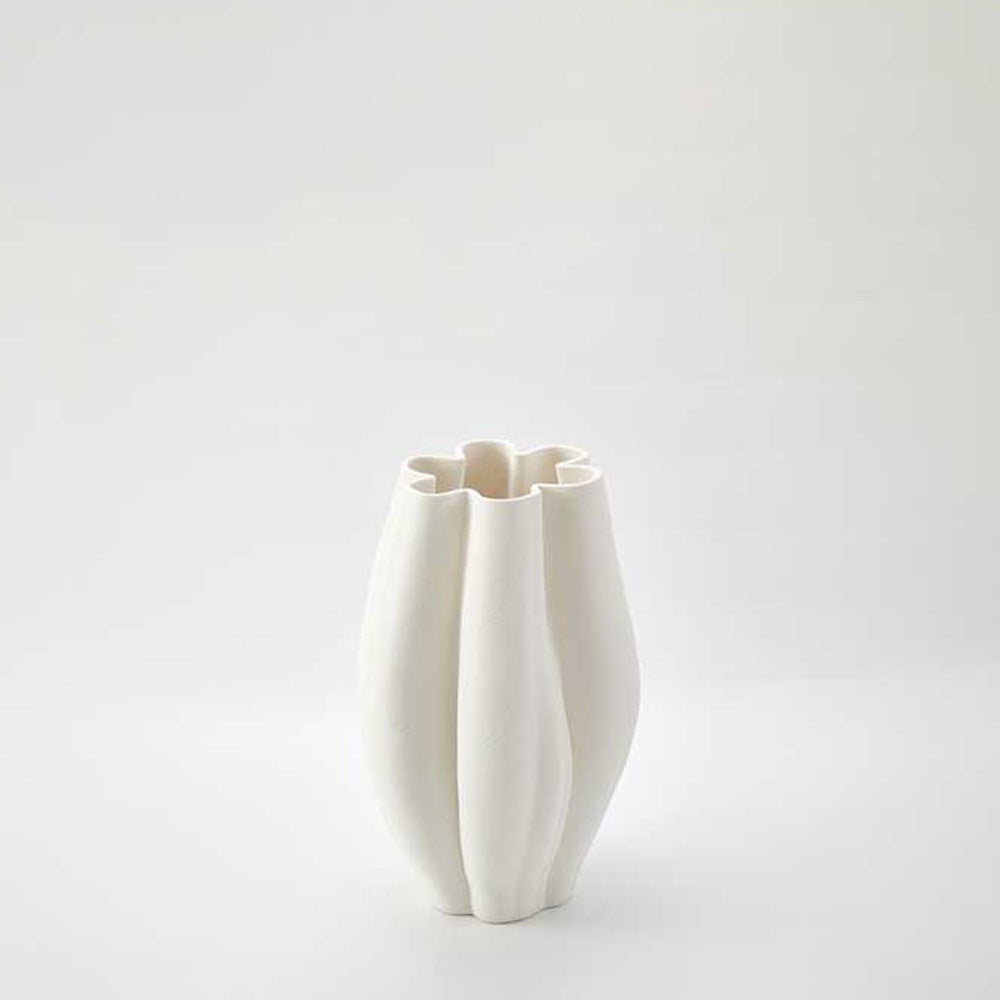 THE FOUNDRY: La Mer Vase Ivory | Small