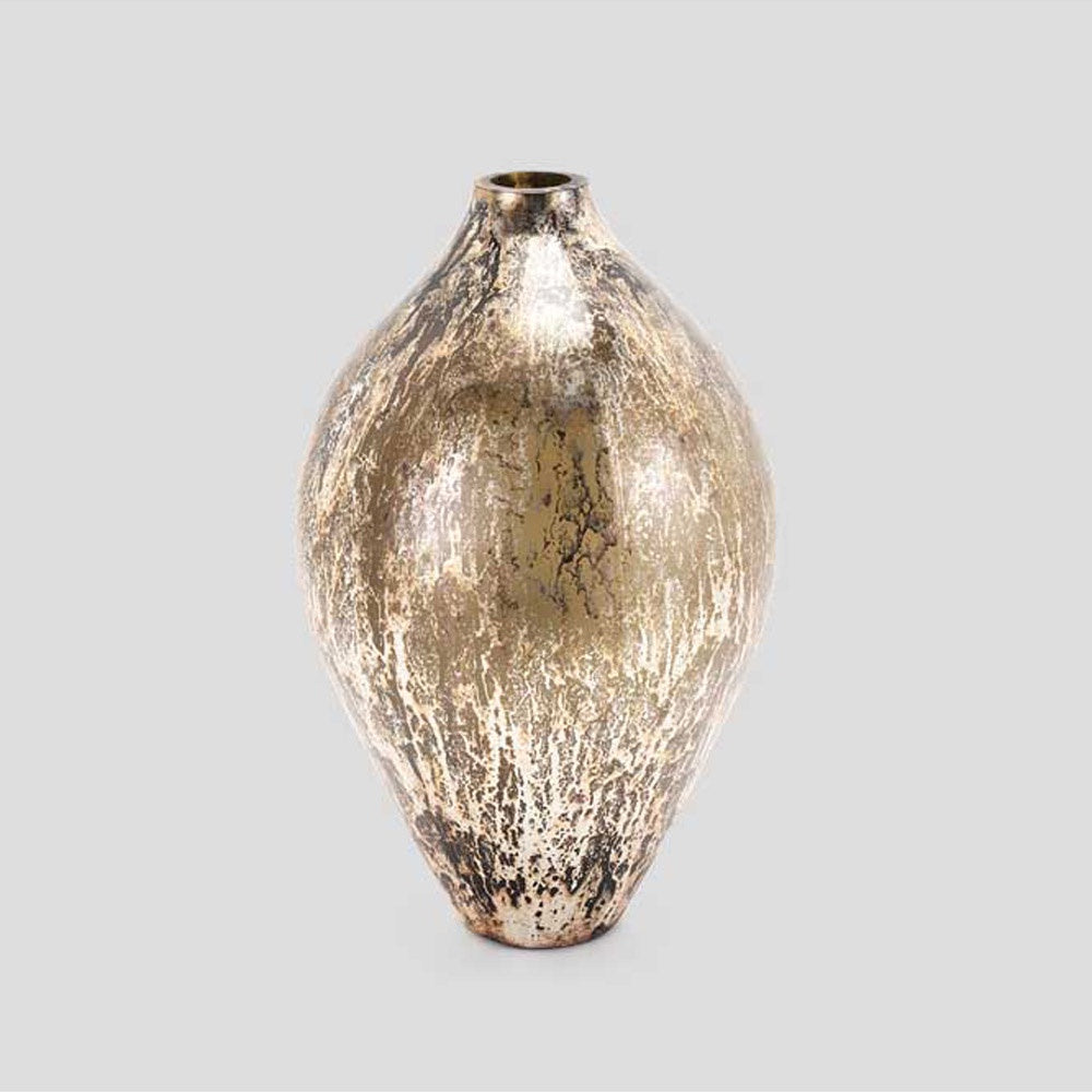 THE FOUNDRY: Pharoh Vase Carbon Gold | Tall