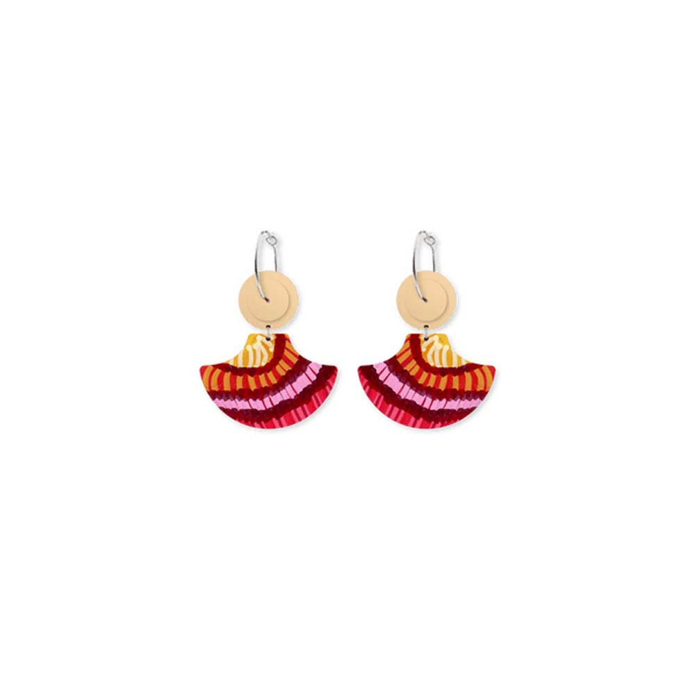 MOE MOE DESIGN: Kirsten Katz Blossom | Layered Pagoda Hoop Earrings