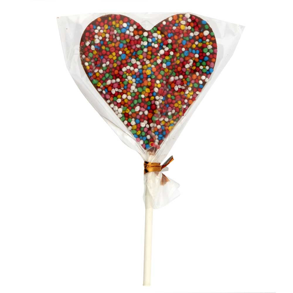 MINISTRY OF CHOCOLATE: Rainbow Heart Lollipop