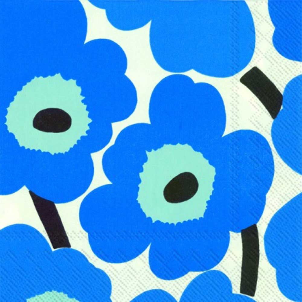 MARIMEKKO: Napkins | Unikko Blue
