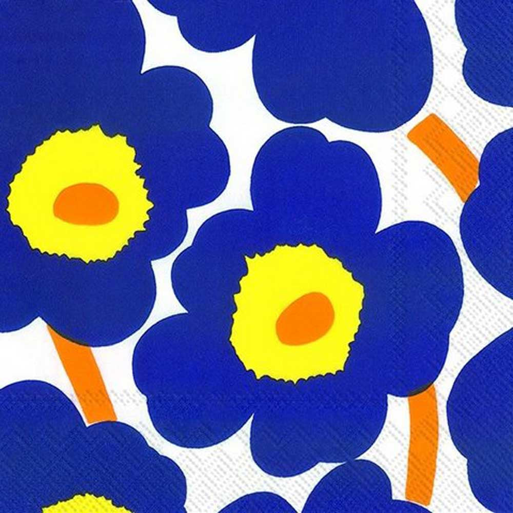 MARIMEKKO: Napkins | Unikko Dark Blue