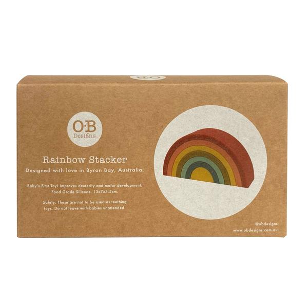 O.B DESIGNS: Silicone Rainbow Stacker | Cherry