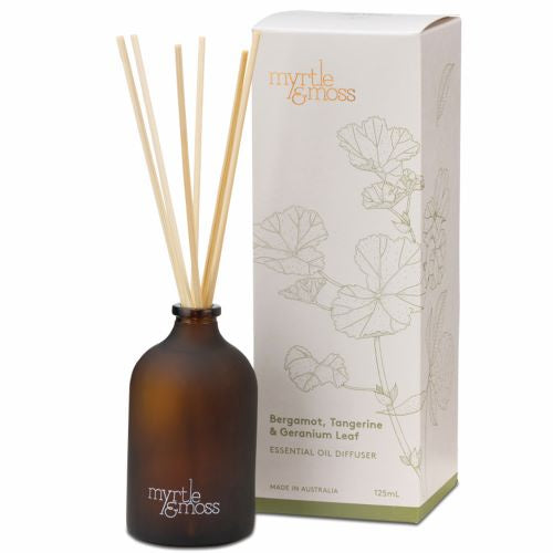 MYRTLE & MOSS: Diffuser | Bergamot Rind, Tangerine & Geranium Leaf