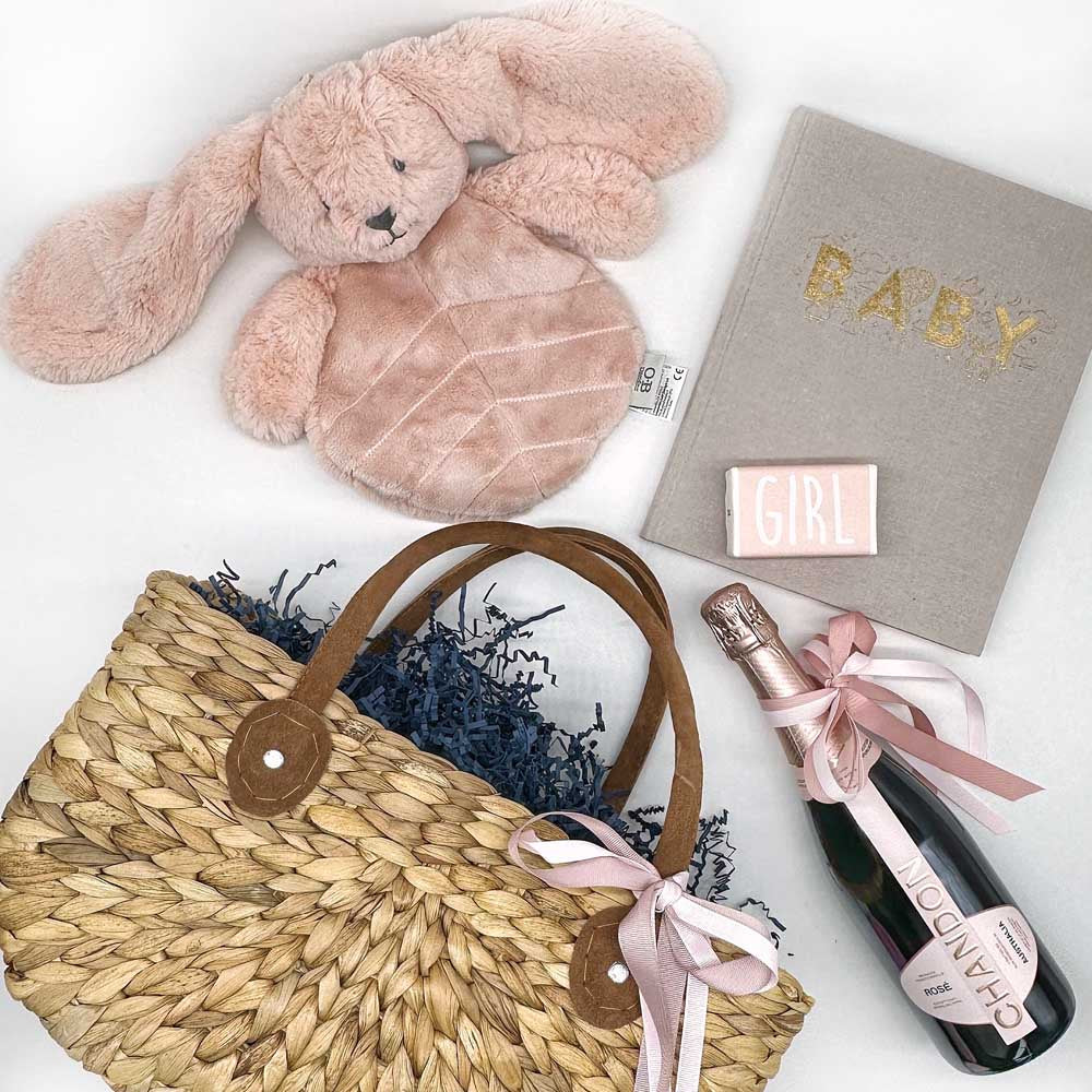 BABY BASKET: Pink Bubbly Baby