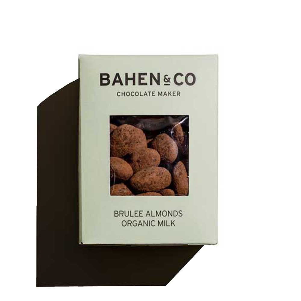 BAHEN & CO CHOCOLATE: Coated | Brulee Almonds Organic Milk