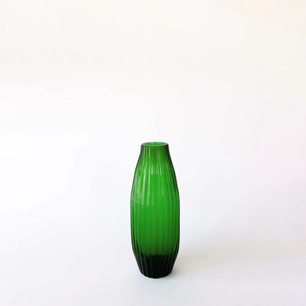 BRIAN TUNKS: Cut Glass Vase Bud | Lime