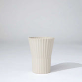 MARMOSET FOUND: Anthea Ripple Vase Chalk White (L)
