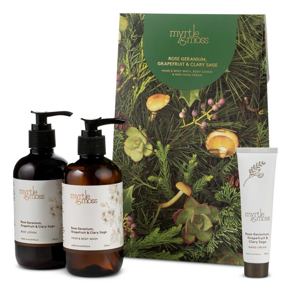 MYRTLE & MOSS: Christmas Trio | Rose Geranium