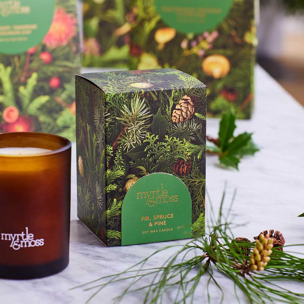 MYRTLE & MOSS: Christmas Candle | Fir, Pine & Spruce