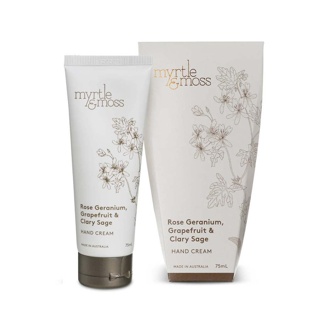MYRTLE & MOSS: Hand Cream | Rose Geranium 75ml