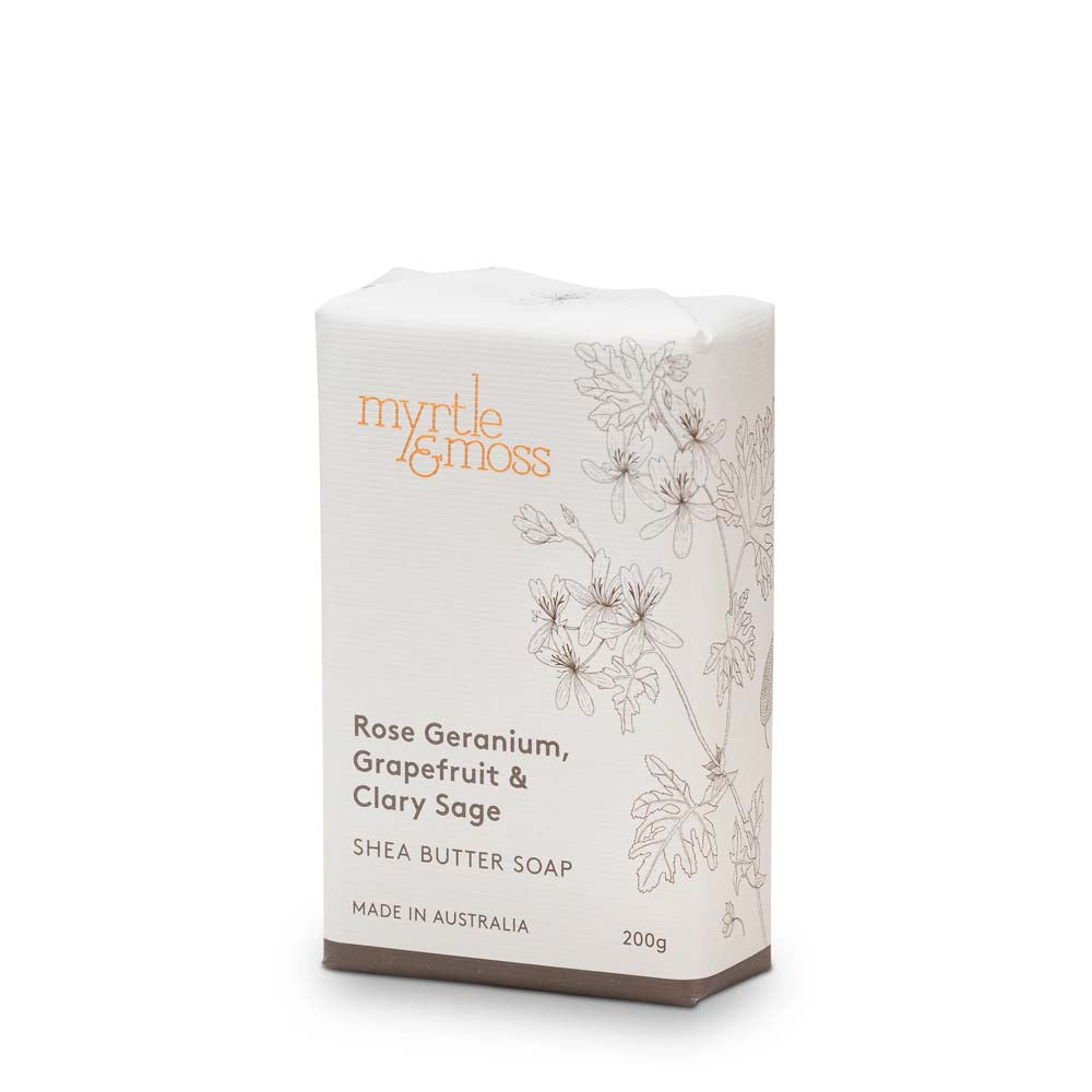 MYRTLE & MOSS: Shea Butter Soap | Rose Geranium