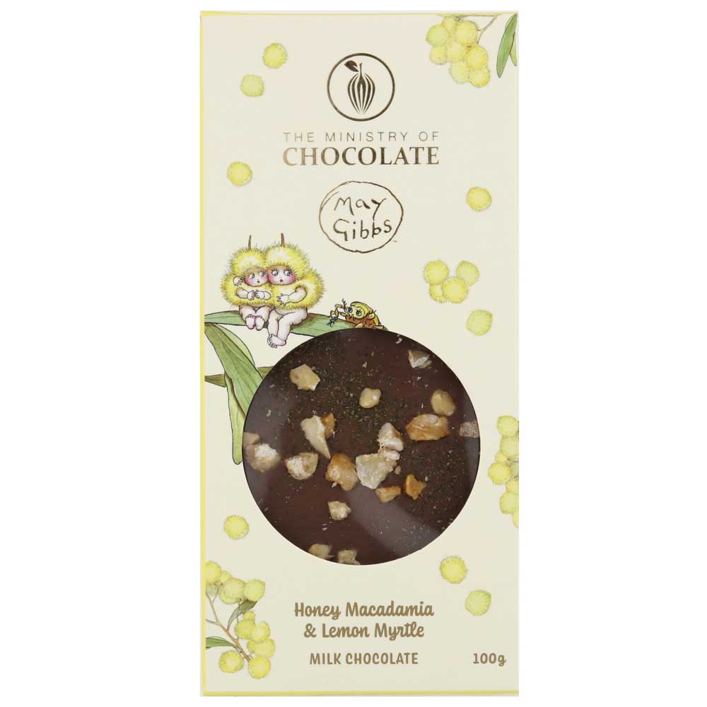 MINISTRY OF CHOCOLATE: May Gibbs Bar | Honey Macadamia & Lemon Myrtle