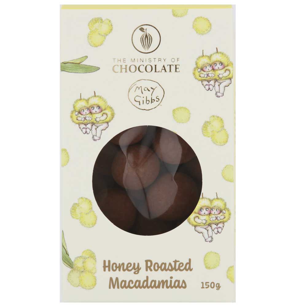 MINISTRY OF CHOCOLATE: May Gibbs Bites | Honey Roasted Macadamias