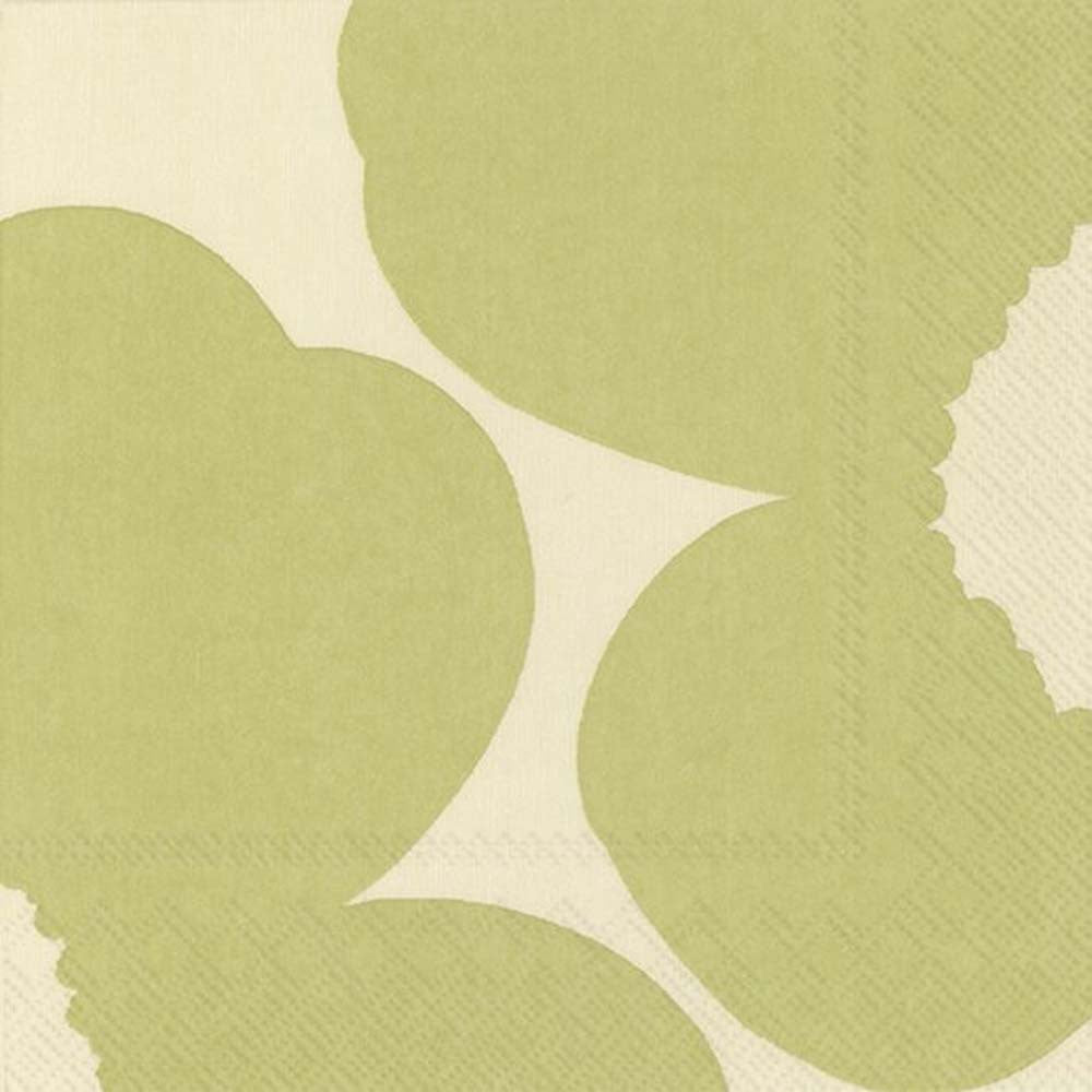 MARIMEKKO: Napkins | Isot Unikko Cream Green