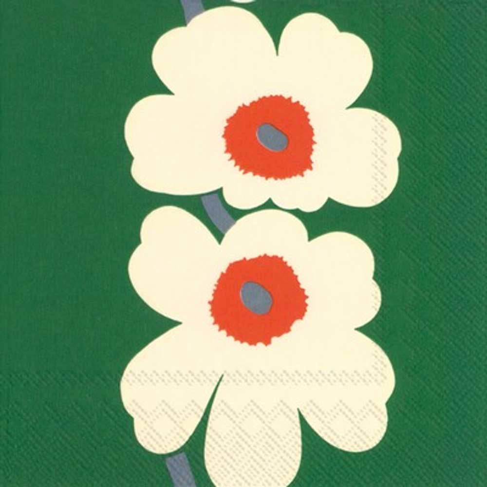 MARIMEKKO: Napkins | Unikko 60th Anniversary Green