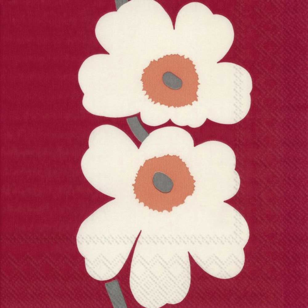 MARIMEKKO: Napkins | Unikko 60th Anniversary Red