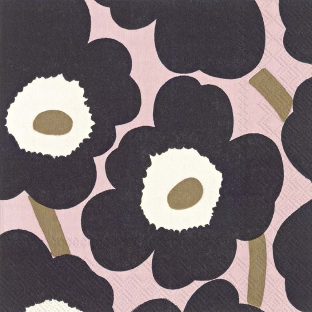 MARIMEKKO: Napkins | Unikko Pink Black