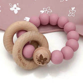 ONE CHEW THREE: Silicone Teether | Floral Rose