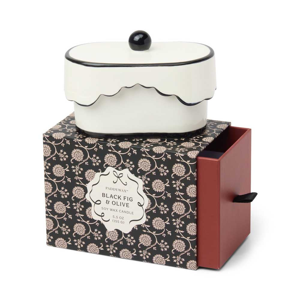 PADDYWAX: Chérie Porcelain Dish | Black Fig & Olive