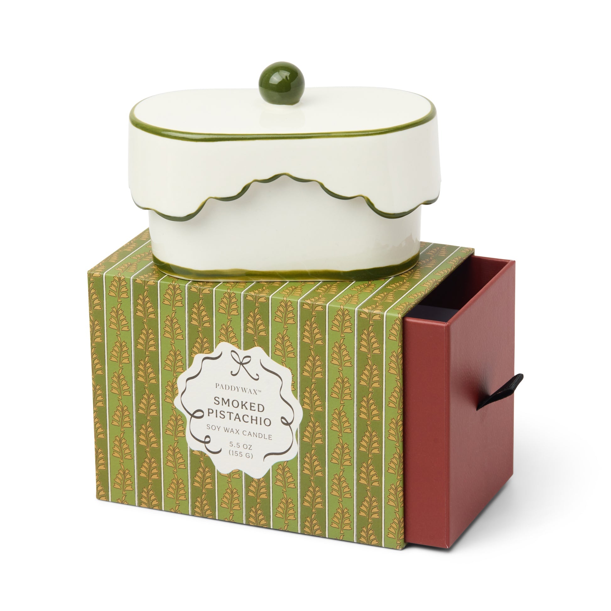 PADDYWAX: Chérie Porcelain Dish | Smoked Pistachio
