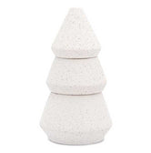 PADDYWAX: Cypress & Fir | Tree Stack Ceramic Candle - White Large