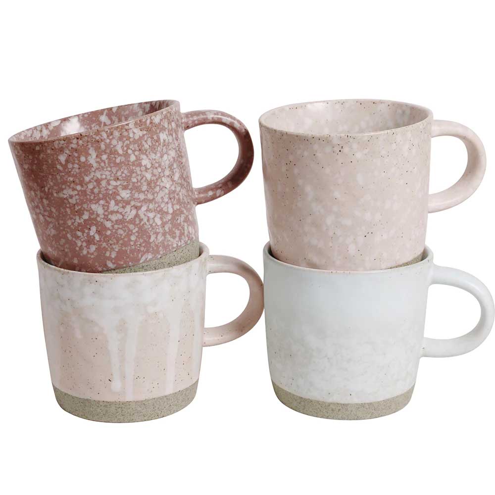 ROBERT GORDON: Strata Mugs | Pink - Set of 4