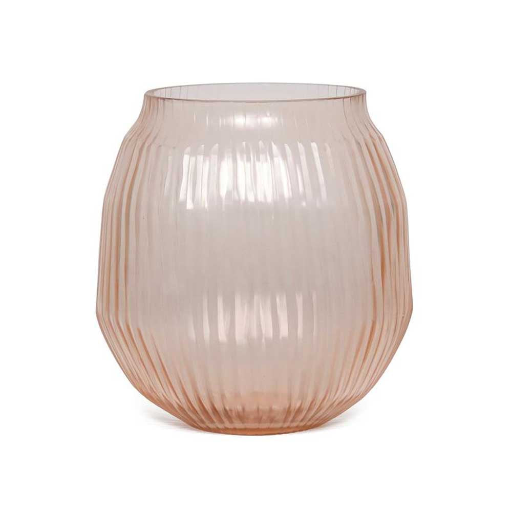 BRIAN TUNKS: Cut Glass Vase Small | Peach