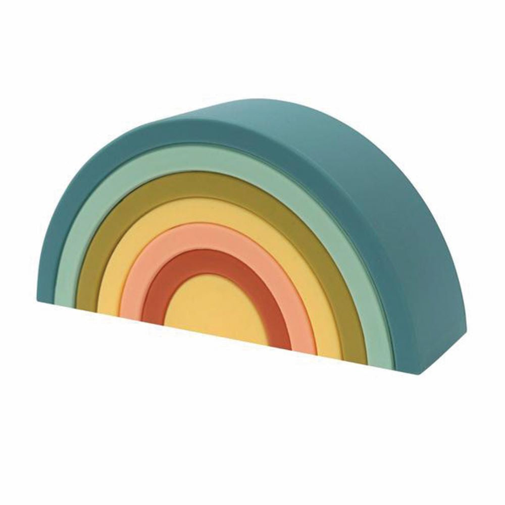 O.B DESIGNS: Silicone Rainbow Stacker | Blueberry