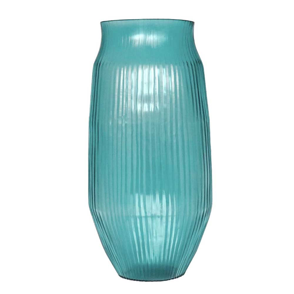 BRIAN TUNKS: Cut Glass Vase Large | Marine