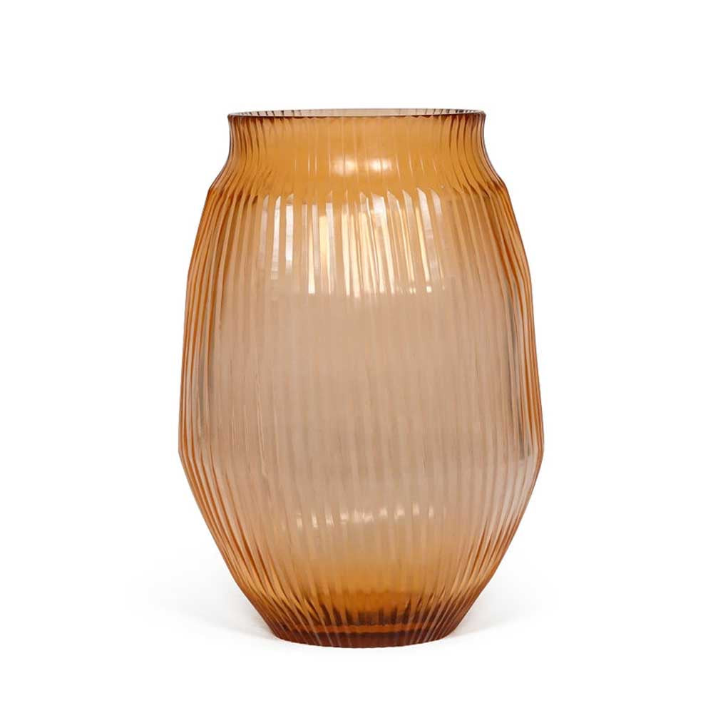 BRIAN TUNKS: Cut Glass Vase Medium | Copper