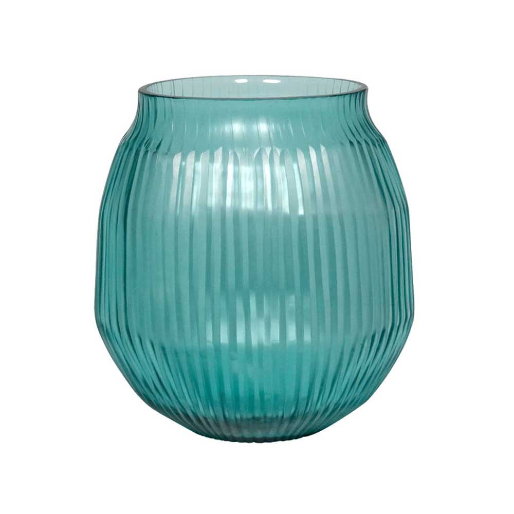 BRIAN TUNKS: Cut Glass Vase Small | Marine