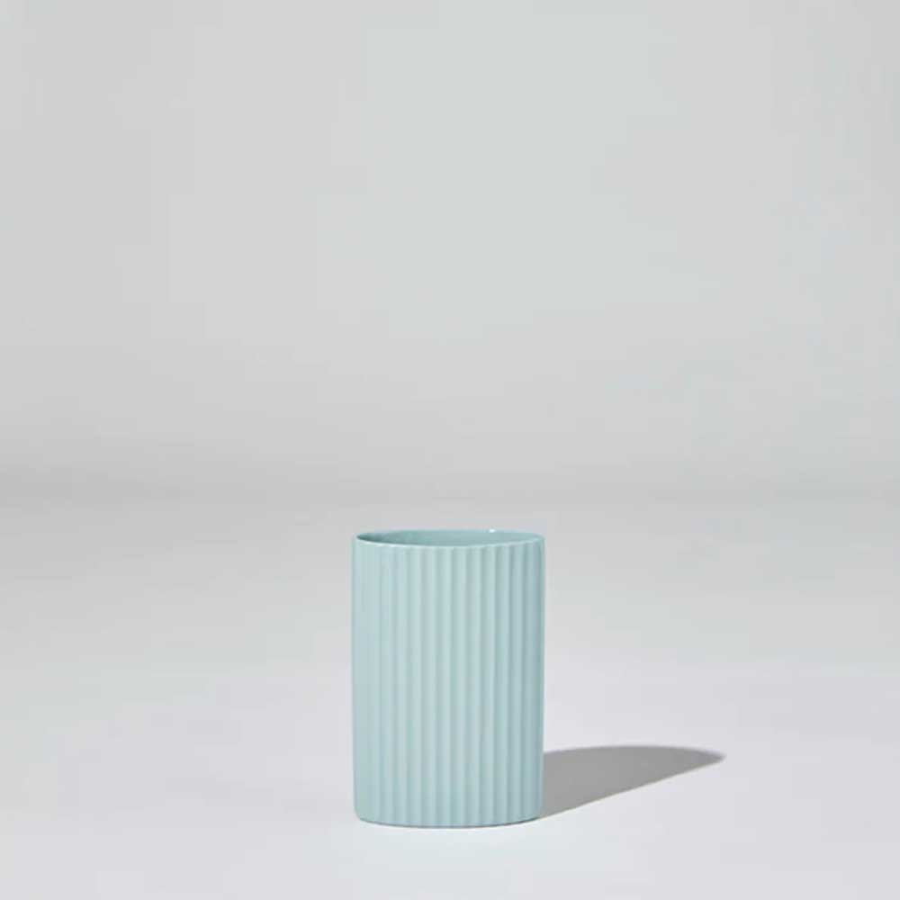 MARMOSET FOUND: Ripple Oval Vase Light Blue (S)