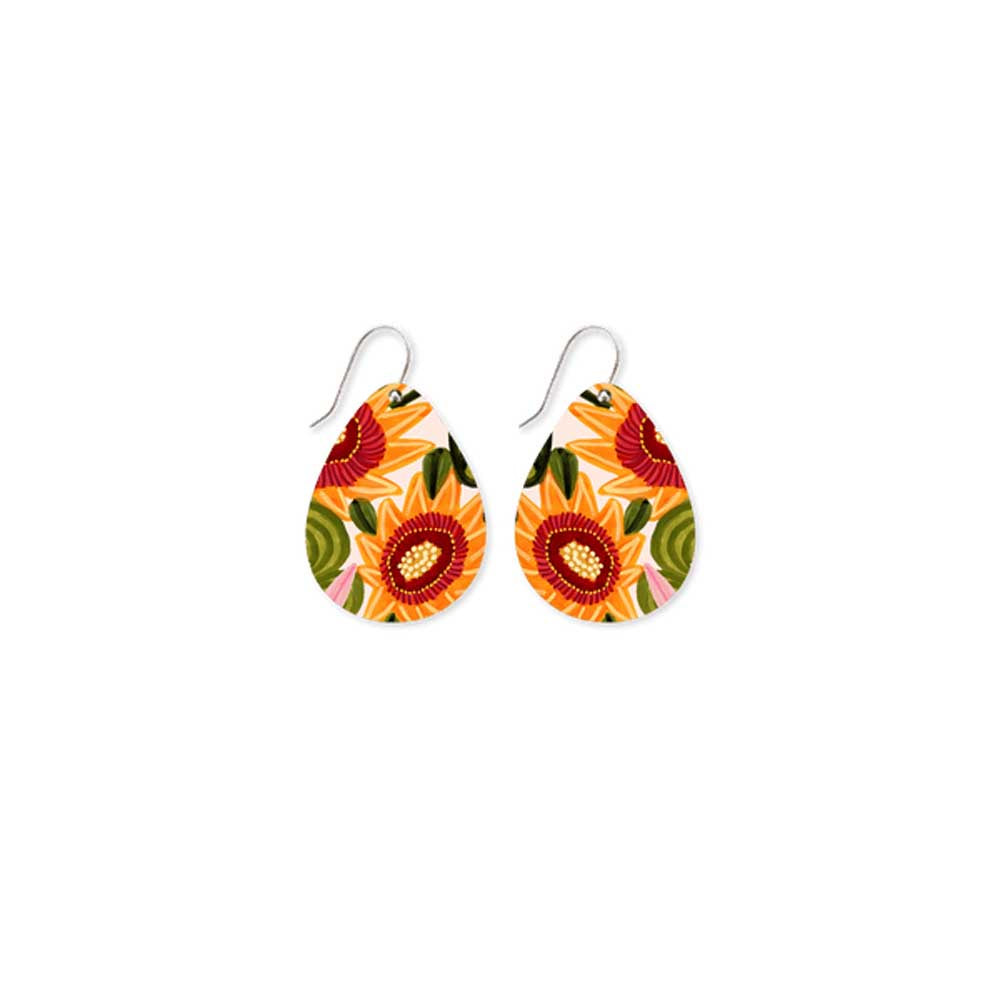 MOE MOE DESIGN: Kirsten Katz Sunflower | Iconic Tear Drop Earrings