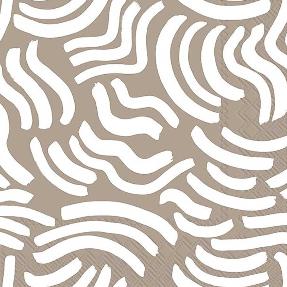 MARIMEKKO: Napkins | Hyraily Taupe White