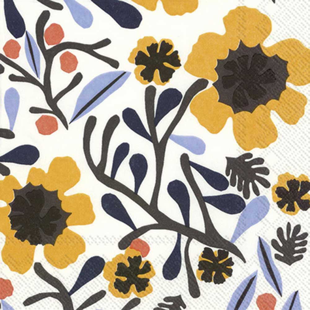 MARIMEKKO: Napkins | Mykero White Yellow