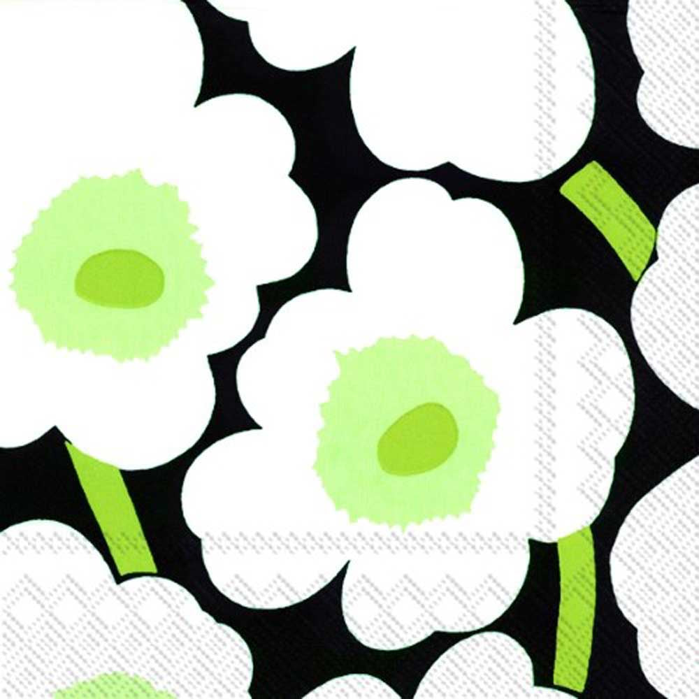 MARIMEKKO: Napkins | Unikko Black