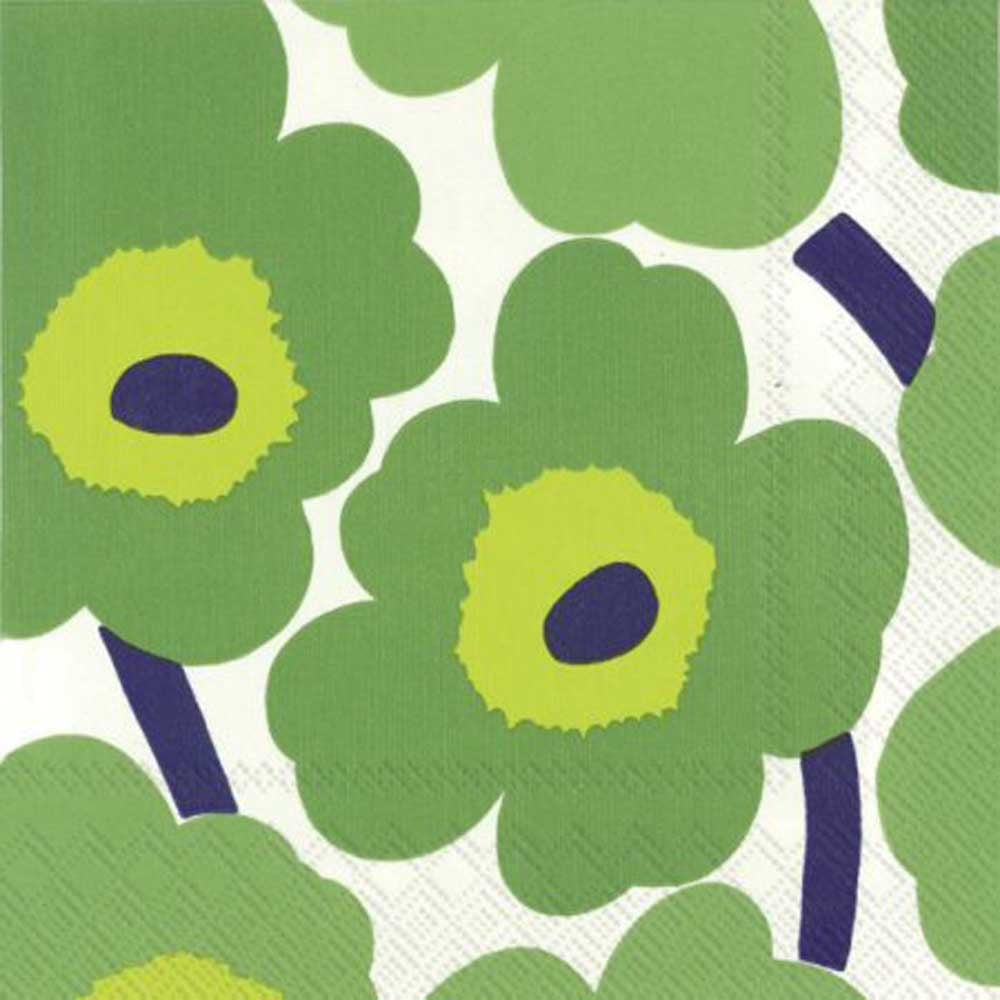 MARIMEKKO: Napkins | Unikko Green