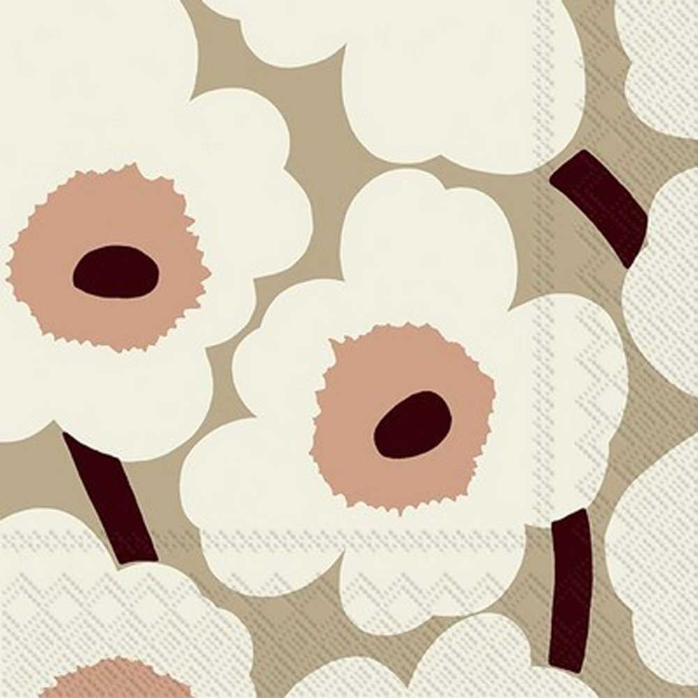 MARIMEKKO: Napkins | Unikko Cream Rose