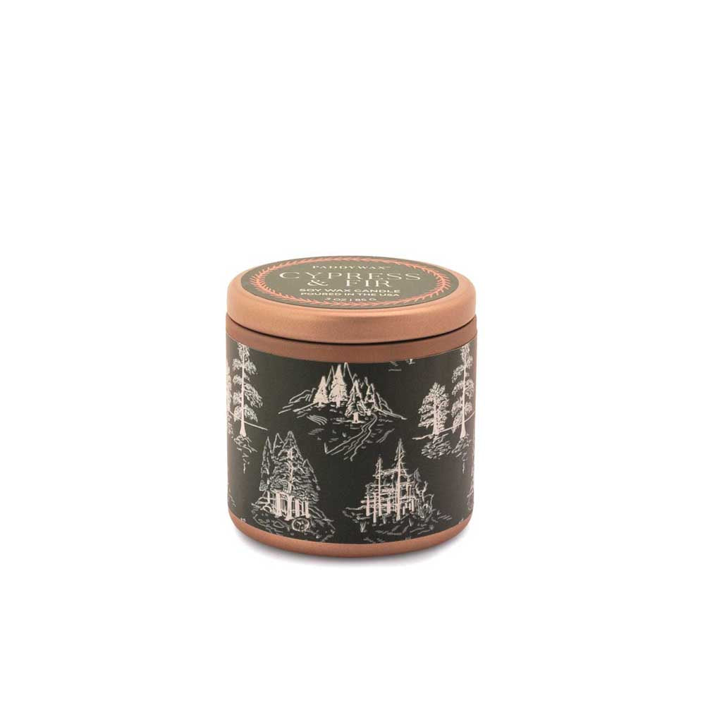 PADDYWAX: Cypress & Fir | Copper Tin Candle - Green