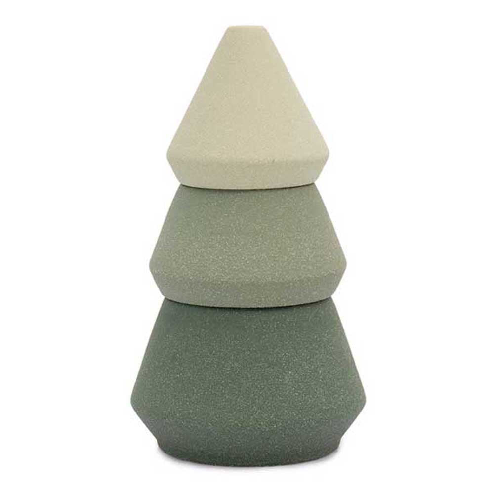 PADDYWAX: Cypress & Fir | Tree Stack Ceramic Candle - Green Large